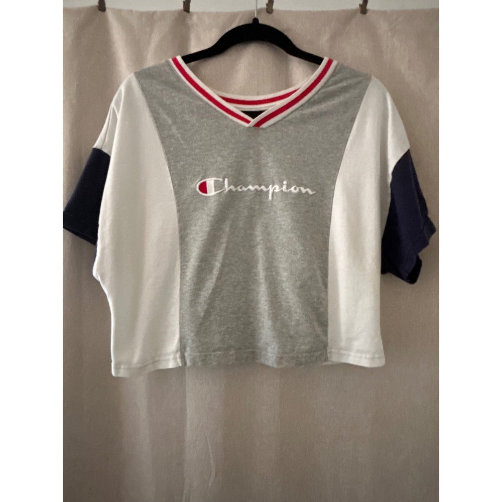 Champion Women's Color Block Crop Top Size Small